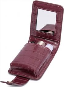 img 4 attached to Earnda Mini Lipstick Travel Case - Compact Cosmetic Pouch For On-The-Go Beauty Needs