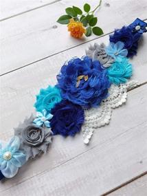 img 1 attached to Pregnant Maternity Flowers Bridal Wedding Women's Accessories ~ Belts