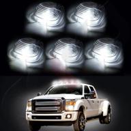 🚦 cciyu 5 led clear cab roof running lights for 99-11 ford f250 f350 pick up - fit replacement for w5w 194 168 2825 152 логотип