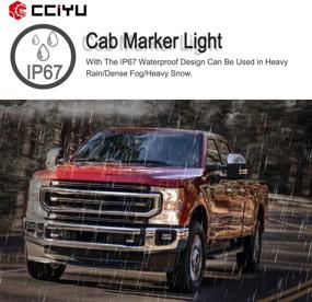 img 1 attached to 🚦 CCIYU 5 LED Clear Cab Roof Running Lights for 99-11 Ford F250 F350 Pick Up - Fit Replacement for W5W 194 168 2825 152