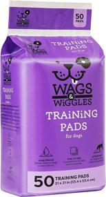 img 1 attached to 🐶 Wags & Wiggles Dog Training Pads - Leak-Proof Puppy Pee Pads - Dog Supplies for Training - Strong, Absorbent Dog Training Pads - Puppy Pads, Dog Pads - Ideal Dog Pee Pads