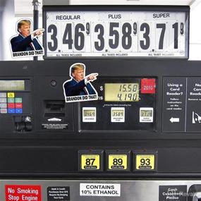 img 1 attached to GRITKULTURE 150 pcs 3x3 I Did That Joe Biden Donald Trump 🔥 Stickers - Brandon Did That Funny Sticker Decal Humor for Cars & Gas Pumps