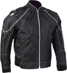 img 4 attached to 🧥 ILM Carbon Fiber Armor Shoulder Motorcycle Jacket for Men and Women - Model JK41 (Size L, Color: Black)