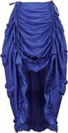 викторианская пиратская юбка в стиле стимпанк с рюшами и высоким низким дизайном - идеально подходит для косплея и костюмов - kranchungel womens логотип