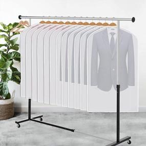 img 1 attached to KEEGH 54'' Clear Garment Bags For Hanging Clothes (Set Of 12) Dress Bag For Closet Storage Dust Clothes Cover Protecting For Coat, Long Dress, Gown With Open Bottom Design
