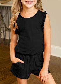 img 3 attached to Sidefeel Romper Ruffle Jumpsuit Pockets Girls' Clothing ~ Jumpsuits & Rompers