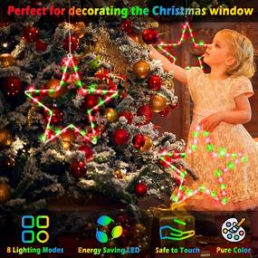 img 3 attached to Get Festive With Our 3-Pack Battery-Operated LED Star Christmas Window Lights: 8 Modes, Timer, Waterproof And Perfect For Indoor And Outdoor Decoration!