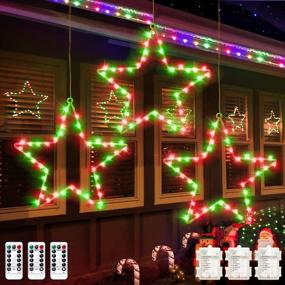img 4 attached to Get Festive With Our 3-Pack Battery-Operated LED Star Christmas Window Lights: 8 Modes, Timer, Waterproof And Perfect For Indoor And Outdoor Decoration!