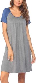 img 3 attached to Ekouaer Loungewear Nightgown: Experience Ultimate Softness & Style in Women's Lingerie, Sleep and Lounge Attire!