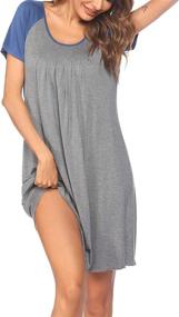 img 2 attached to Ekouaer Loungewear Nightgown: Experience Ultimate Softness & Style in Women's Lingerie, Sleep and Lounge Attire!
