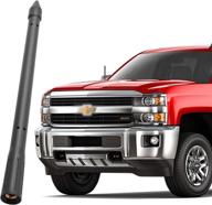 🚀 ksaauto gmc sierra chevy silverado 1500 2500 3500 antenna (2007-2021), rocket style, 8-inch rubber mast replacement, improved fm/am radio reception (m7 thread) logo