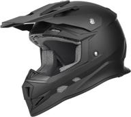 🏍️ glx gx23 off-road motocross atv motorcycle full face helmet for men women, dot approved - matte black, medium logo