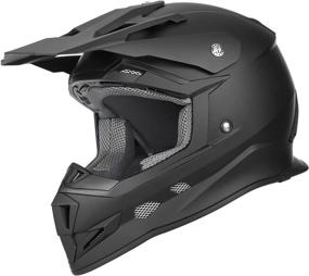 img 4 attached to 🏍️ GLX GX23 Off-Road Motocross ATV Motorcycle Full Face Helmet for Men Women, DOT Approved - Matte Black, Medium