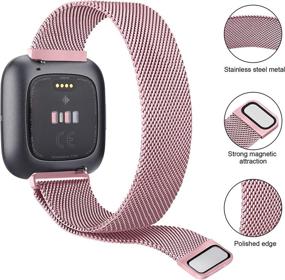 img 2 attached to Meliya Stainless Magnetic Replacement Wristbands Wellness & Relaxation : App-Enabled Activity Trackers