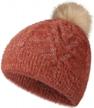 stay warm and trendy: achiou kids winter pom pom beanie hat with faux fur pompom and fleece lining logo