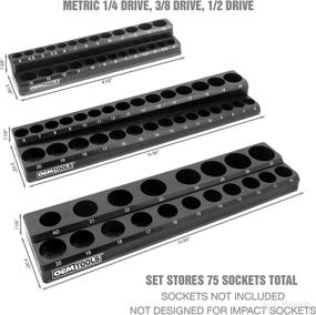 img 3 attached to 🔧 OEMTOOLS 22487: 3-Piece Magnetic Socket Organizers for Efficient Toolbox Tool Organization