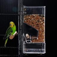 🐦 evursua splashproof medium bird cage feeders - automatic parrot seed tube with easy installation - ideal for parakeet, canary, cockatiel, finch - durable & fragile-free birds cage accessories logo