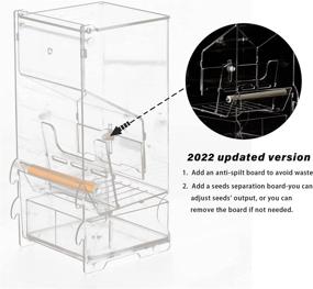 img 3 attached to 🐦 Evursua Splashproof Medium Bird Cage Feeders - Automatic Parrot Seed Tube with Easy Installation - Ideal for Parakeet, Canary, Cockatiel, Finch - Durable & Fragile-Free Birds Cage Accessories