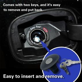 img 1 attached to 🔒 Ford F-150 F150 Focus Flex Edge Locking Fuel Cap | Tidy Heal Lock Gas Cap with 2 Keys | Compatible with 2009-2014 Models | Lincoln Mercury Locking Fuel Plug Cap 8U5Z-9C268-B, 8U5Z9C268B