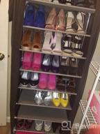 img 1 attached to Black UDEAR Free Standing Portable Shoe Rack Shoes Storage Organizer review by Edward Mcnamara