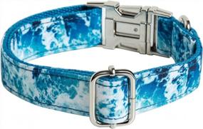 img 1 attached to Стильные ошейники Ocean Blue Puppy для собак от маленьких до крупных - VIILOCK Pet Gift Collars