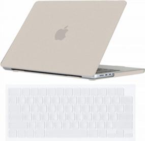 img 4 attached to Protective Hard Shell Cover For 14-Inch MacBook Pro 2023-2021 Models With Keyboard Skin - Stone Gray By Se7Enline