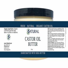 img 1 attached to 💧 Ultimate Hydration: Castor Body Butter with Raw Shea Butter & Castor Oil for Moisturized Hair, Skin, and Body