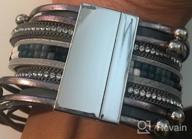 img 1 attached to Boho Cuff Bracelet: Handmade Multilayer Leather Wrap Bracelet - Perfect Bohemian Jewelry for Women's Birthday review by Lauren Naomi
