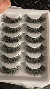 img 5 attached to 6 Pairs Natural Look 3D False Eyelashes - Veleasha Manga Lashes Wispy & Lightweight Anime (9-13Mm)