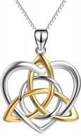 ожерелье с кулоном для беременных в знак мира с кельтским узлом из стерлингового серебра - винтажные ирландские кельтские украшения, идеально подходящие для женщин, девочек, матерей, жен, сестер и подруг логотип