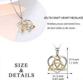 img 2 attached to Sterling Silver Celtic Knot Peace Sign Pregnant Pendant Necklace - Vintage Irish Celtic Jewelry Ideal For Women, Girls, Mothers, Wives, Sisters, And Girlfriends