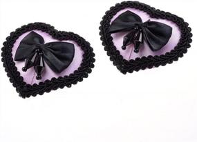 img 3 attached to Sweet Bowknot Nipple Covers For Girls - Adhesive Pasties Set Of 2 By Ayliss