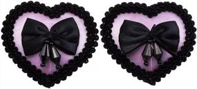img 4 attached to Sweet Bowknot Nipple Covers For Girls - Adhesive Pasties Set Of 2 By Ayliss