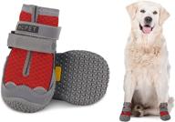 🐾 breathable and durable mesh dog boots for hot pavement, anti-slip sole dog shoes with adjustable straps - ideal for small, medium, and large dogs during hiking, jogging, and backpacking in summer логотип