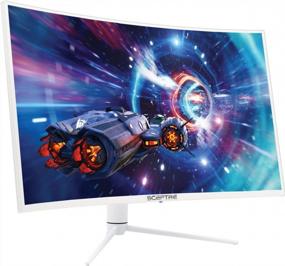 img 3 attached to 💠 Sceptre C408B QWN168W: 38.5-inch Curved Class DisplayPort with 2560X1440P Resolution, 165Hz Refresh Rate, Frameless Design, Blue Light Filter, Height Adjustment, Built-In Speakers, HDMI, and HD Connectivity