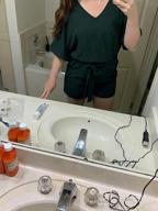 img 1 attached to Stylish And Comfortable Women'S V Neck Romper With Pockets And High Waist Belt review by Mario Olmos