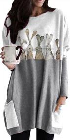 img 4 attached to Women'S Christmas Sweatshirt Dress: YMING Long Sleeve Printed Pullover With Pockets, Loose Fit.