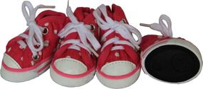 img 1 attached to 🐾 Set of 4 Pet Life ® Extreme-Skater Canvas Casual Grip Sneaker Shoes for Pets