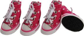 img 3 attached to 🐾 Set of 4 Pet Life ® Extreme-Skater Canvas Casual Grip Sneaker Shoes for Pets