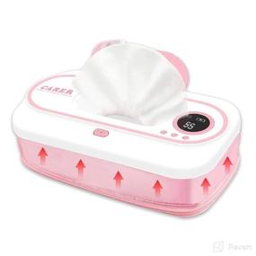 img 4 attached to 👶 USB Baby Wipe Warmer - Portable Diaper Wipe Dispenser with Temperature Control, Large Capacity, Even Heating, LED Display