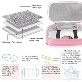 img 1 attached to 👶 USB Baby Wipe Warmer - Portable Diaper Wipe Dispenser with Temperature Control, Large Capacity, Even Heating, LED Display