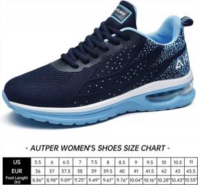 img 2 attached to Autper Women'S Lightweight Air Athletic Tennis Running Sneakers - US 5.5-10