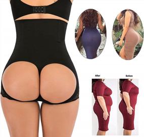 img 1 attached to Women Lace Hourglass Figure Butt Lifter Shaper Panties Tummy Control Panty High Waist Body Shaper Shorts Slimming Girdle
