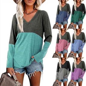 img 2 attached to Women'S Leopard Color Block Blouse Tunic Top - Short/Long Sleeve Round Neck Side Twist T Shirt