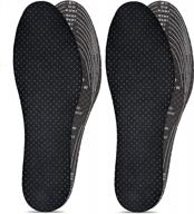 eliminate foot odor with jobsite odor stop insoles - activated charcoal - 2 pairs logo