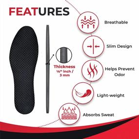 img 3 attached to Eliminate Foot Odor With Jobsite Odor Stop Insoles - Activated Charcoal - 2 Pairs