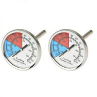 2-pack professional bbq thermometer for charcoal smoker & gas grill - 2 inch temperature gauge by onlyfire logo