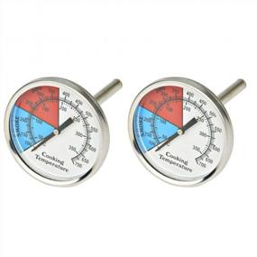 img 4 attached to 2-Pack Professional BBQ Thermometer For Charcoal Smoker & Gas Grill - 2 Inch Temperature Gauge By Onlyfire