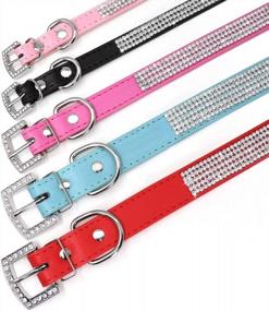 img 3 attached to Shine Bright With Didog'S Diamond-Encrusted Dog Collar For XS & Small Dogs!