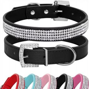 img 4 attached to Shine Bright With Didog'S Diamond-Encrusted Dog Collar For XS & Small Dogs!